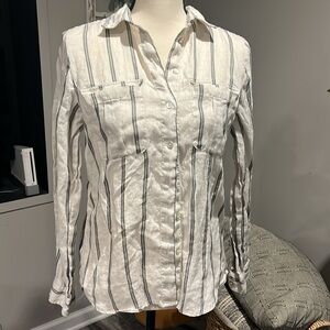 H&M LINEN BUTTON DOWN